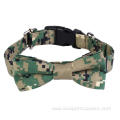 Friendly Camo Luxury Removable Bow Tie Dog Collar